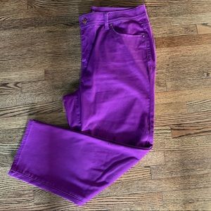 Chico’s Purple Crop 5 pocket pants